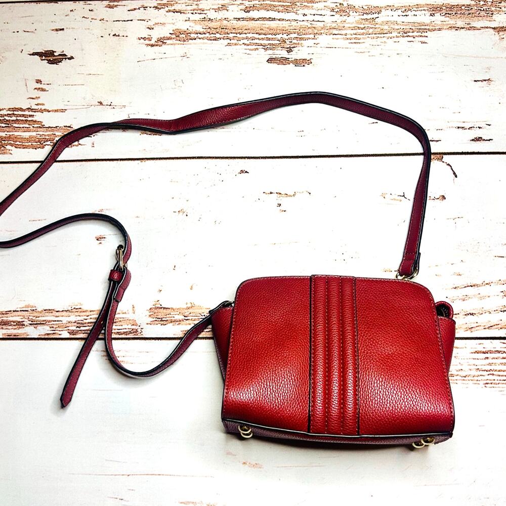 NWT JustFab Martock Crossbody Bag Faux Leather Mini Purse Gold Hardware - Picture 3 of 16